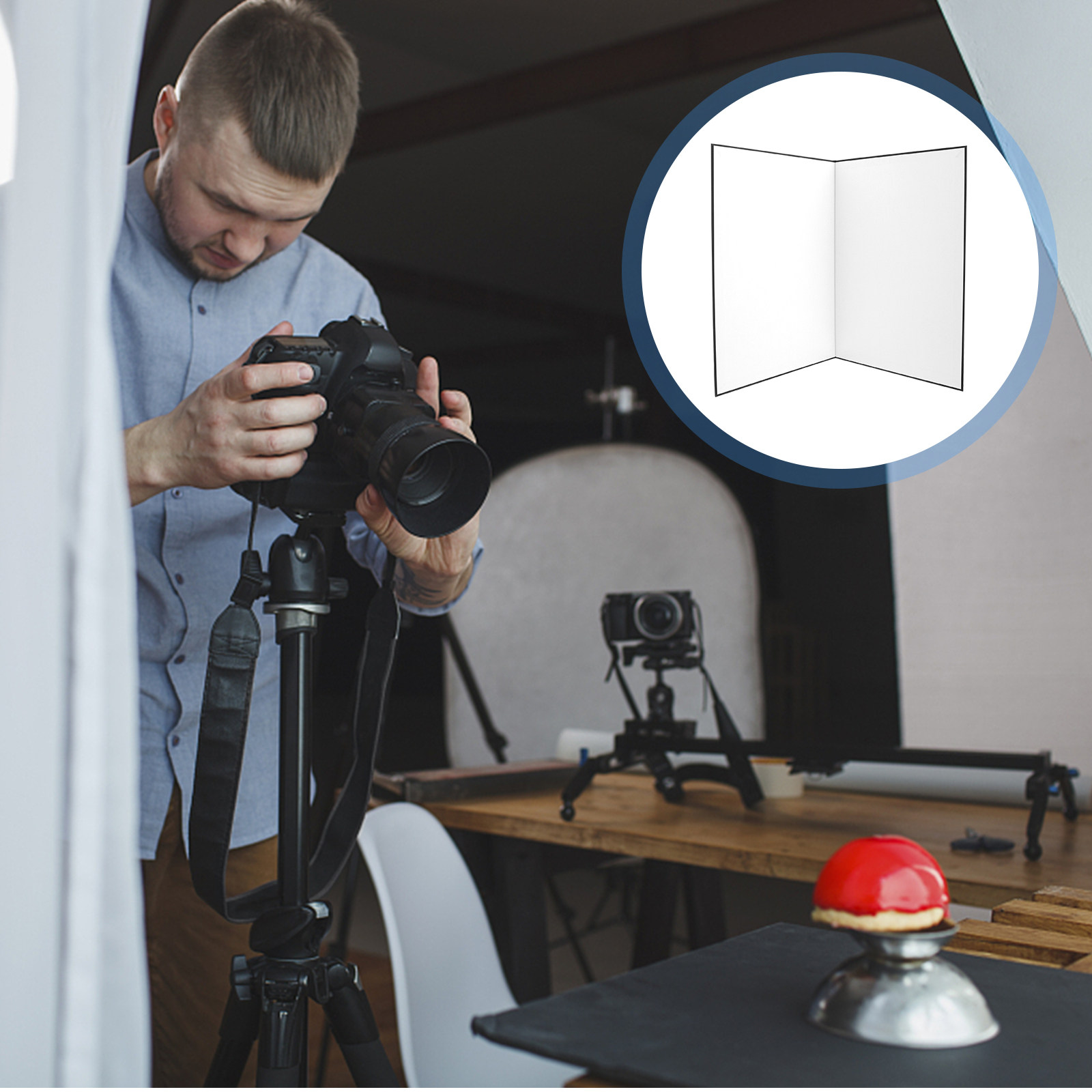 Photography Lighting For Food - Foldable A3 Photography Reflective Board Double