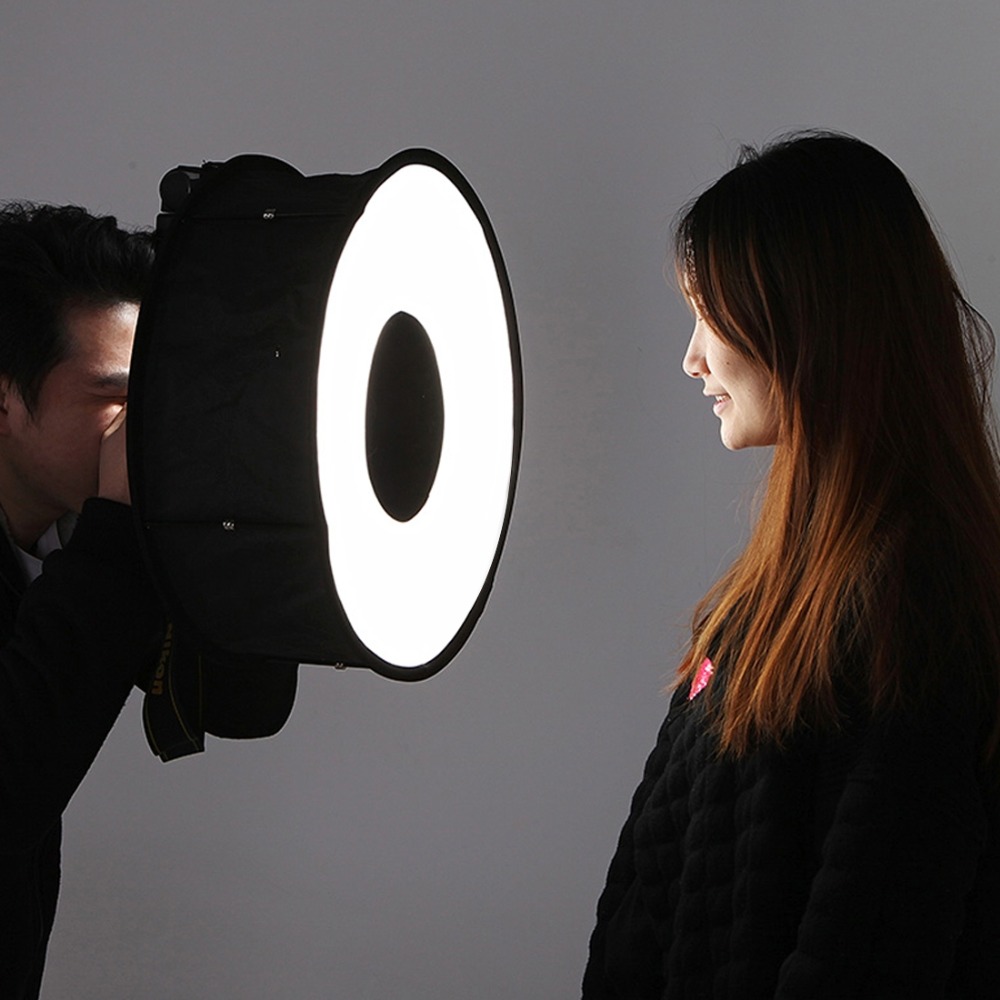 Photography Lighting With Flash - 45cm Ring Softbox Speedlight Round Style