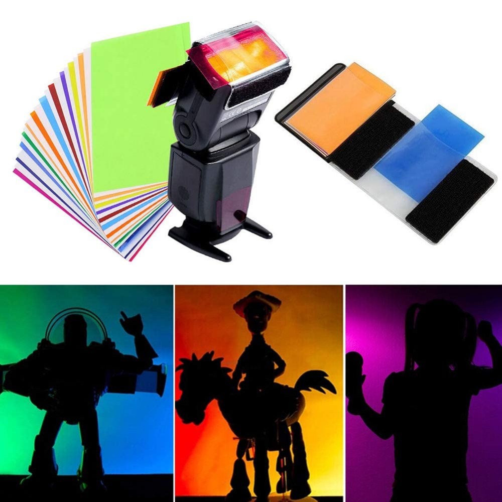 Photography Lighting With Flash - 12 Colors Camera Flash Gels Lighting