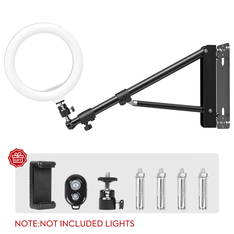 Boom Arm Stand - 53.9inch Wall Mount Aluminium Extendable Boom