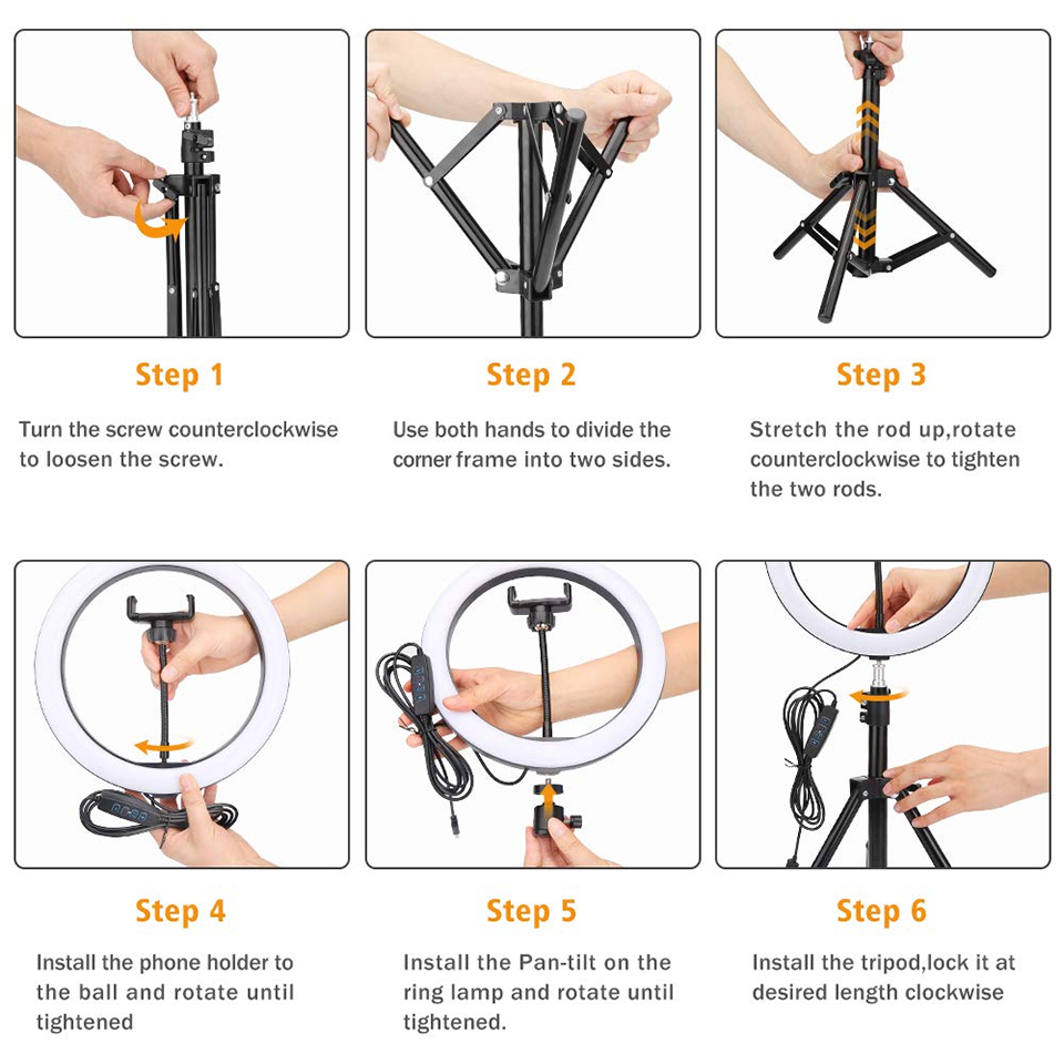 RGB Selfie Ring Light 26cm Fil - đánh giá và giá Photography Lighting Ring