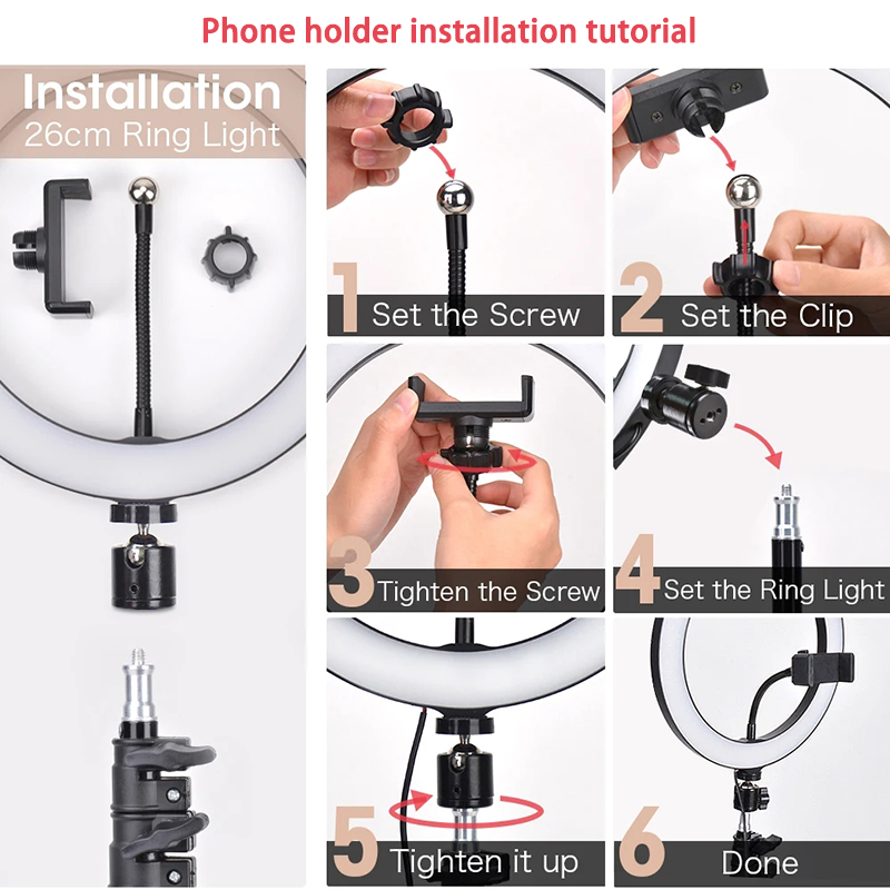 16/26/33cm Selfie Ring Light P - đánh giá và giá Photography Lighting Description