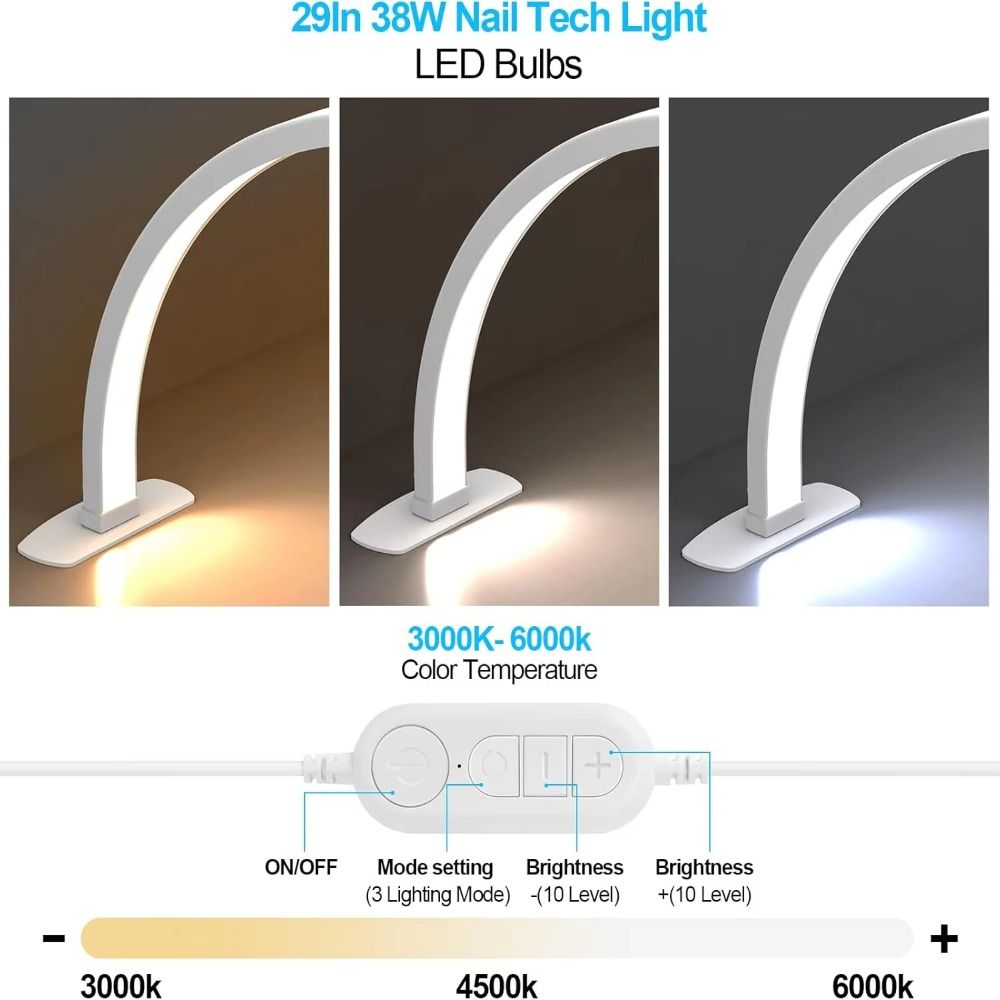 Dimmable Half Moon Nail Lamp 1 - đánh giá và giá Photography Lighting No Shadows