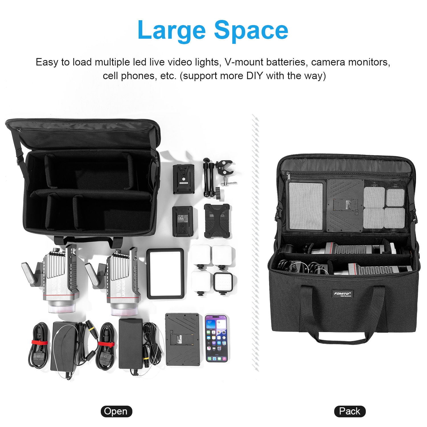 FOMITO Camera Bag Crossbody Sh - đánh giá và giá Photography Lighting Equipment Bags