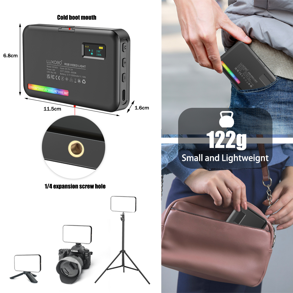 LUXCEO V10 PRO Video Light RGB - đánh giá và giá Photography Lighting Description