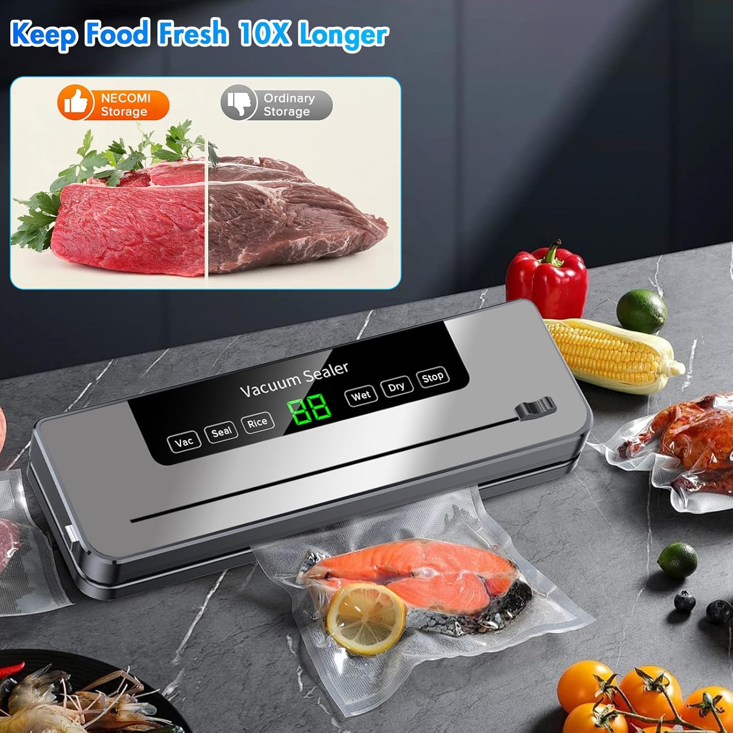 Vacuum Sealing Machine with 10 - đánh giá và giá Photography Lighting For Food
