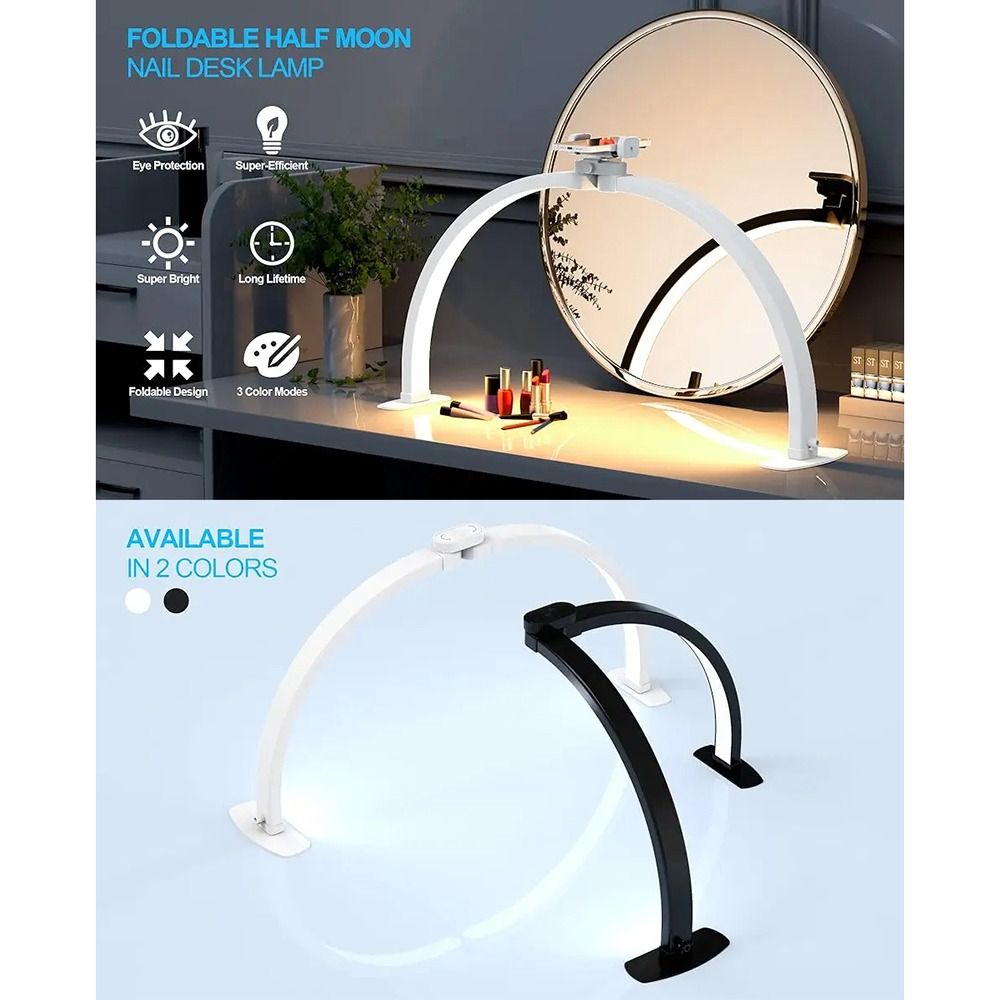 Dimmable Half Moon Nail Lamp 1 - đánh giá và giá Photography Lighting No Shadows