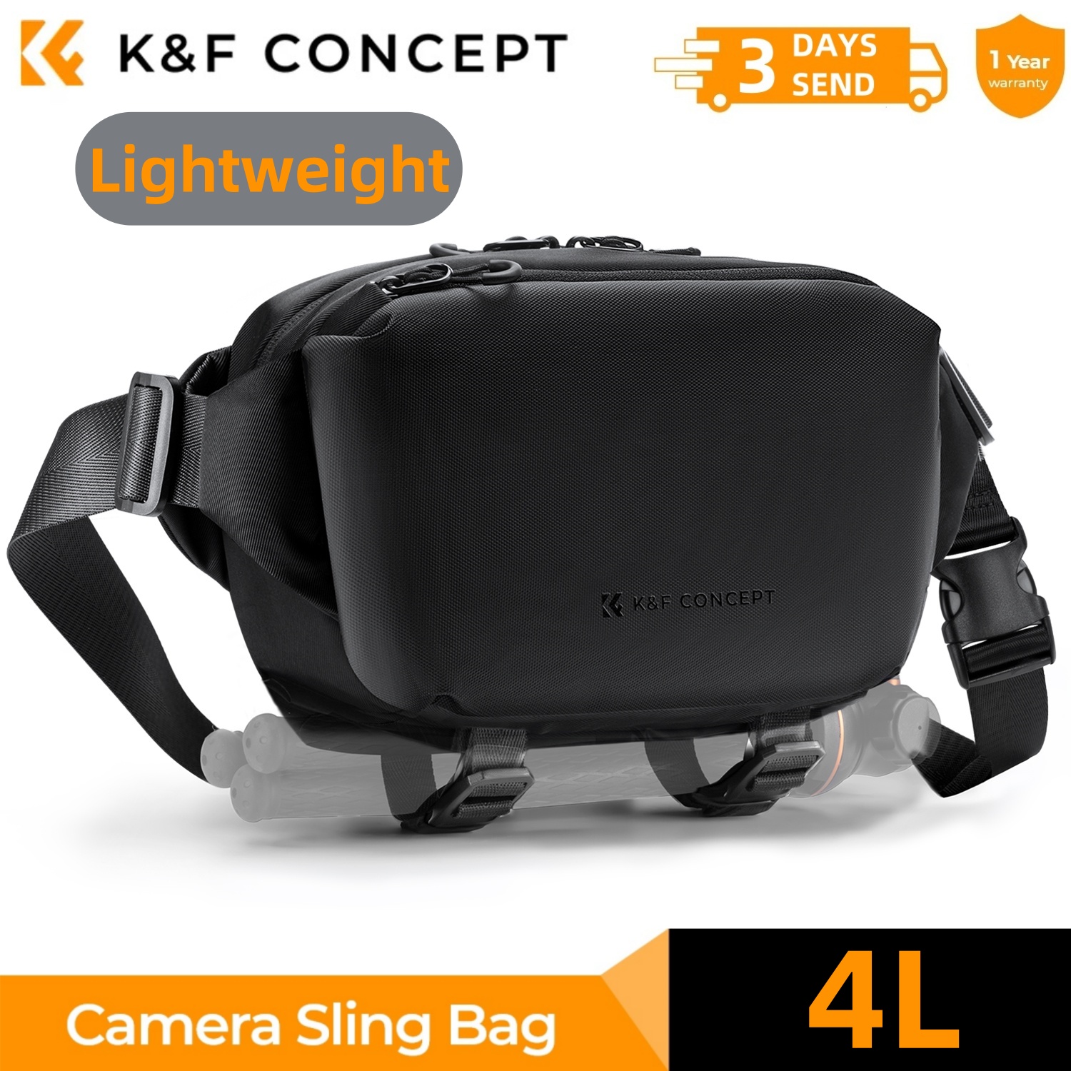 K&F CONCEPT 4L Camera Sling Ba - đánh giá và giá Photography Lighting Equipment Bags