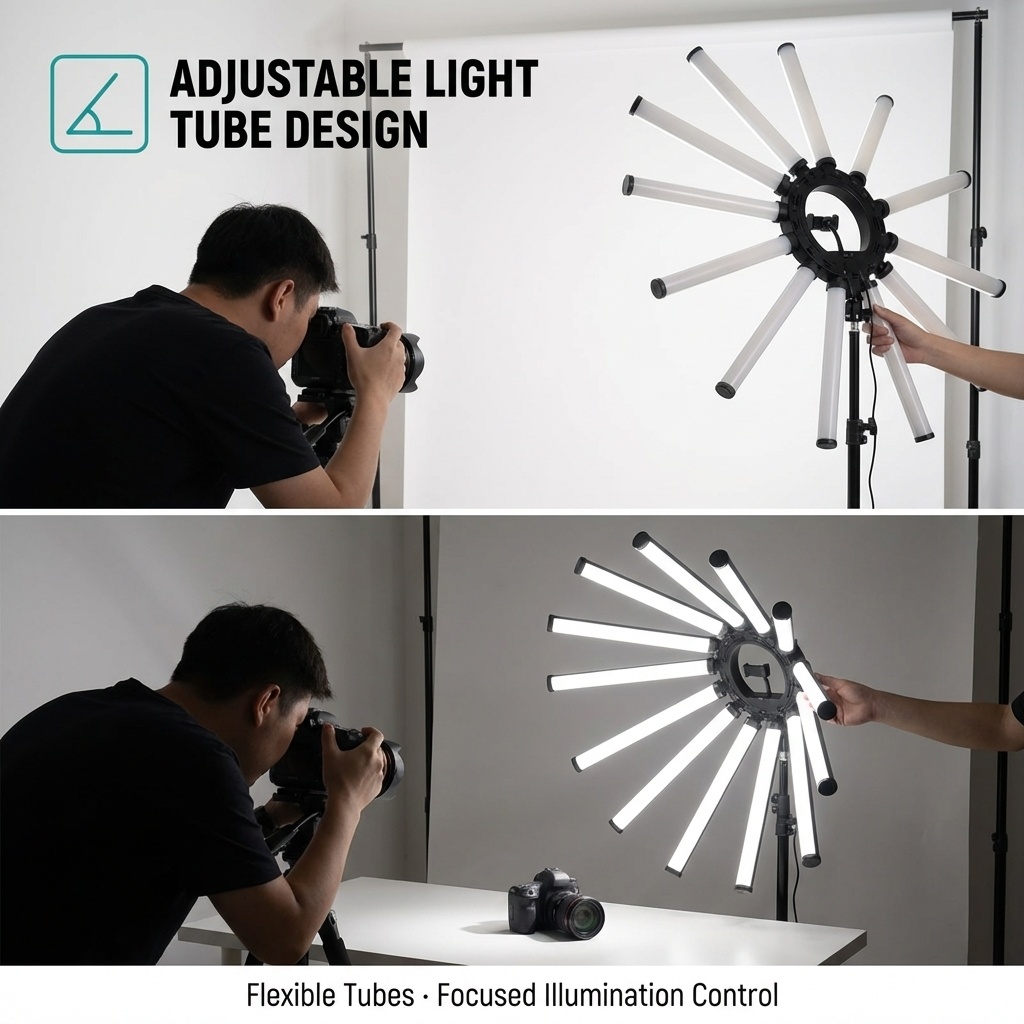 12 Arms Multi Tube Photography - đánh giá và giá Photography Lighting Ring