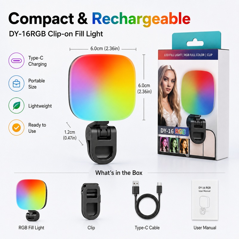 Portable RGB LED Fill Light Po - đánh giá và giá Photography Lighting For Outdoors