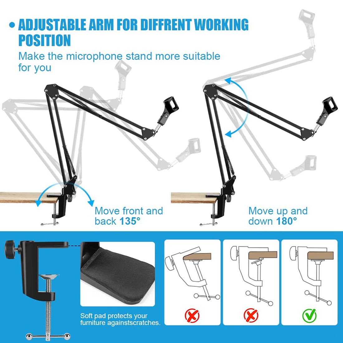 NALFI-Microphone Stand,Adjusta - đánh giá và giá Boom Arm Stand