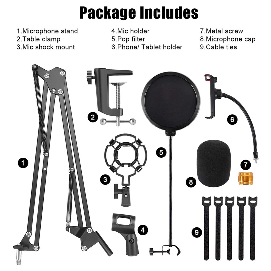 NALFI-Microphone Stand,Adjusta - đánh giá và giá Boom Arm Stand