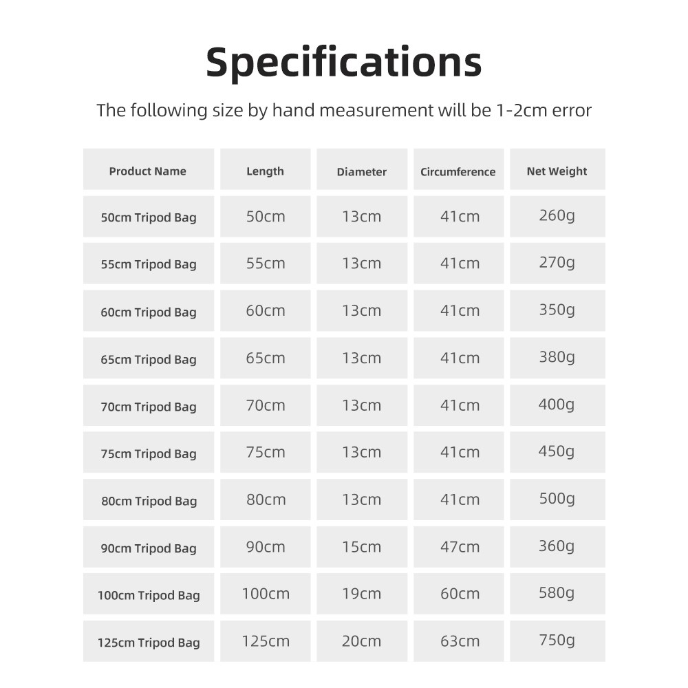 55/60/65/70/75/80/100/125Cm Đệ - đánh giá và giá Photography Lighting Equipment Bags