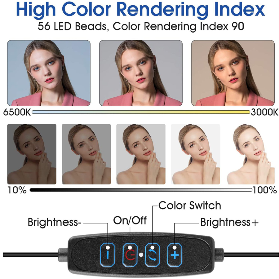 16cm LED Video Light with Stan - đánh giá và giá Photography Lighting Ring