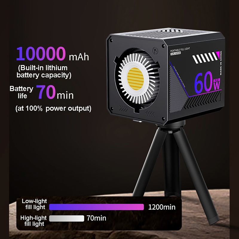 60W RGB Video Light Portable L - đánh giá và giá Photography Lightning
