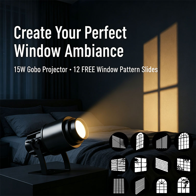 Window Gobo Projector Light 12 - đánh giá và giá Photography Lighting No Shadows